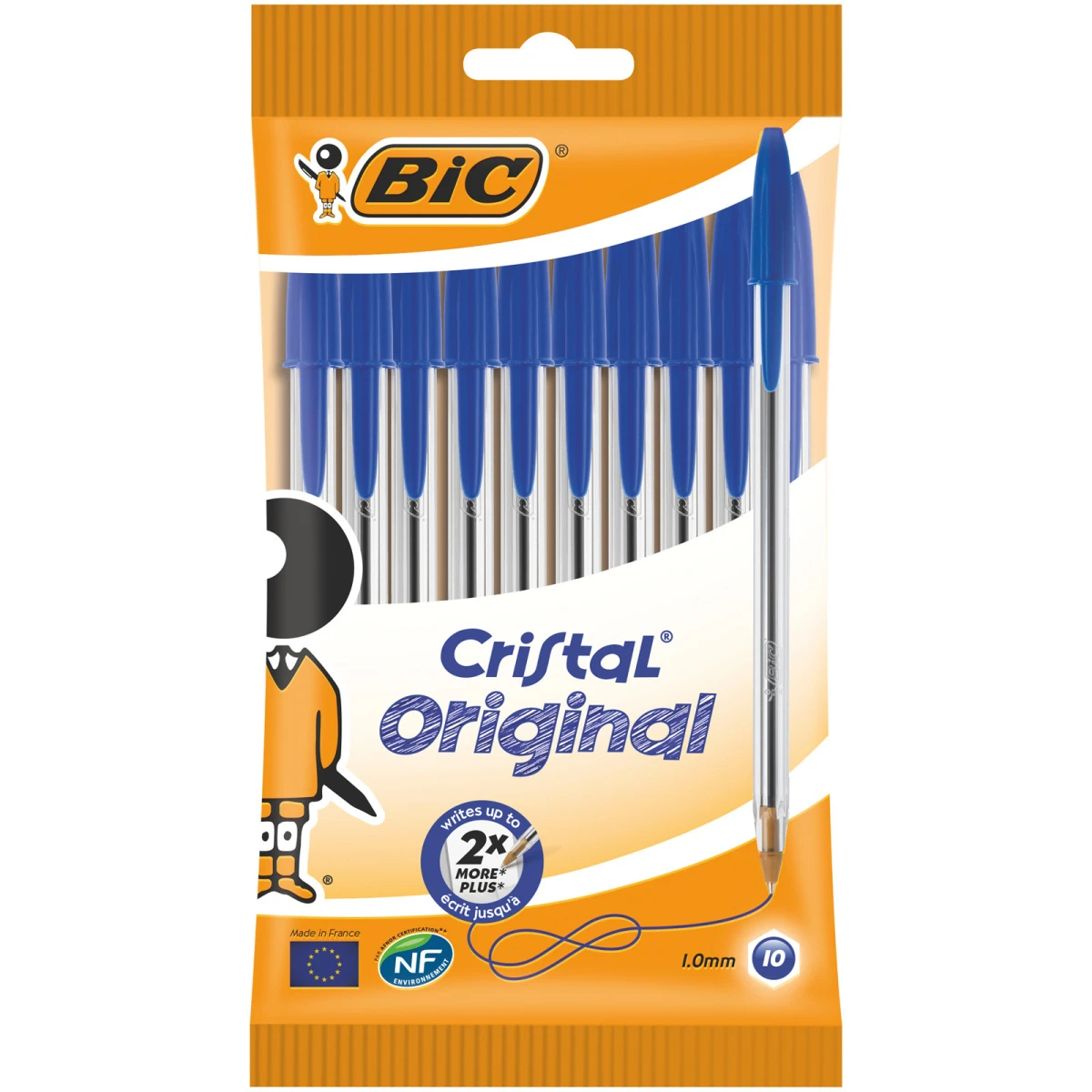 BIC Stylo à bille Cristal M, 10 pcs.