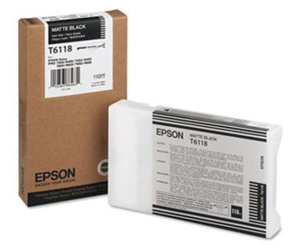 EPSON T6118 Tintenpatrone schwarz matt