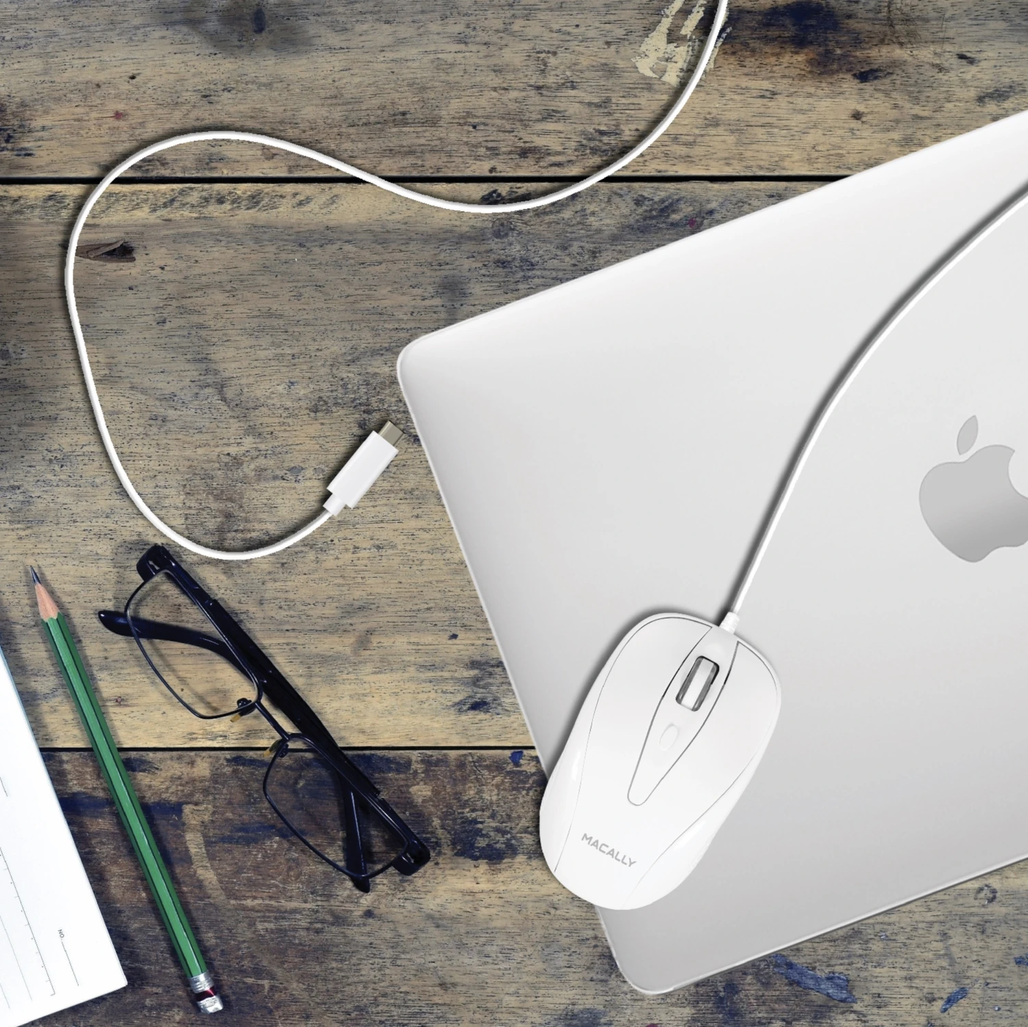 MACALLY USB-C Turbo Mouse