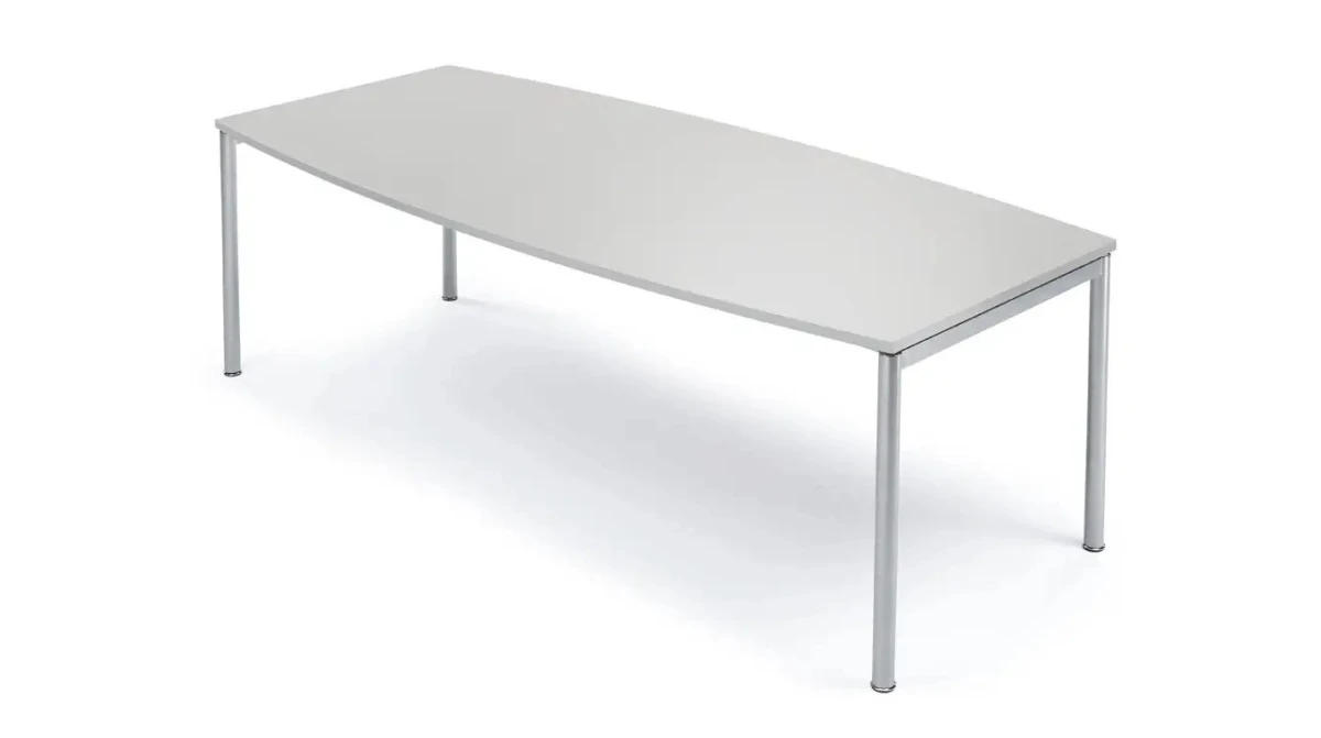 Table de conférence MODUL, forme bateau, 180 x 80/100 x 74.5 cm