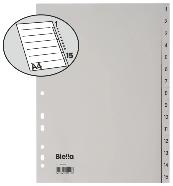 BIELLA Répertoire de chiffres 1 - 15