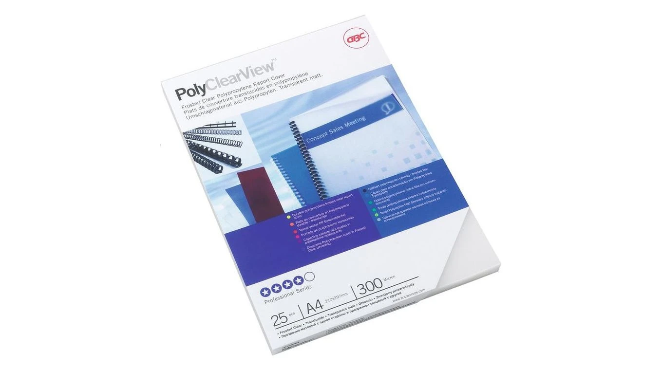 GBC Film à relier PolyClearView A4, 450my, 50 pcs.