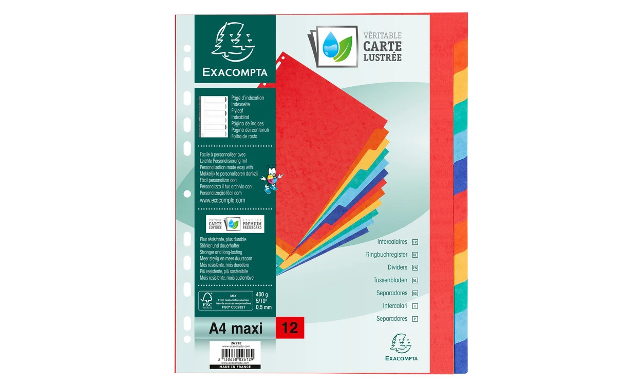 EXACOMPTA Blankoregister 12-teilig