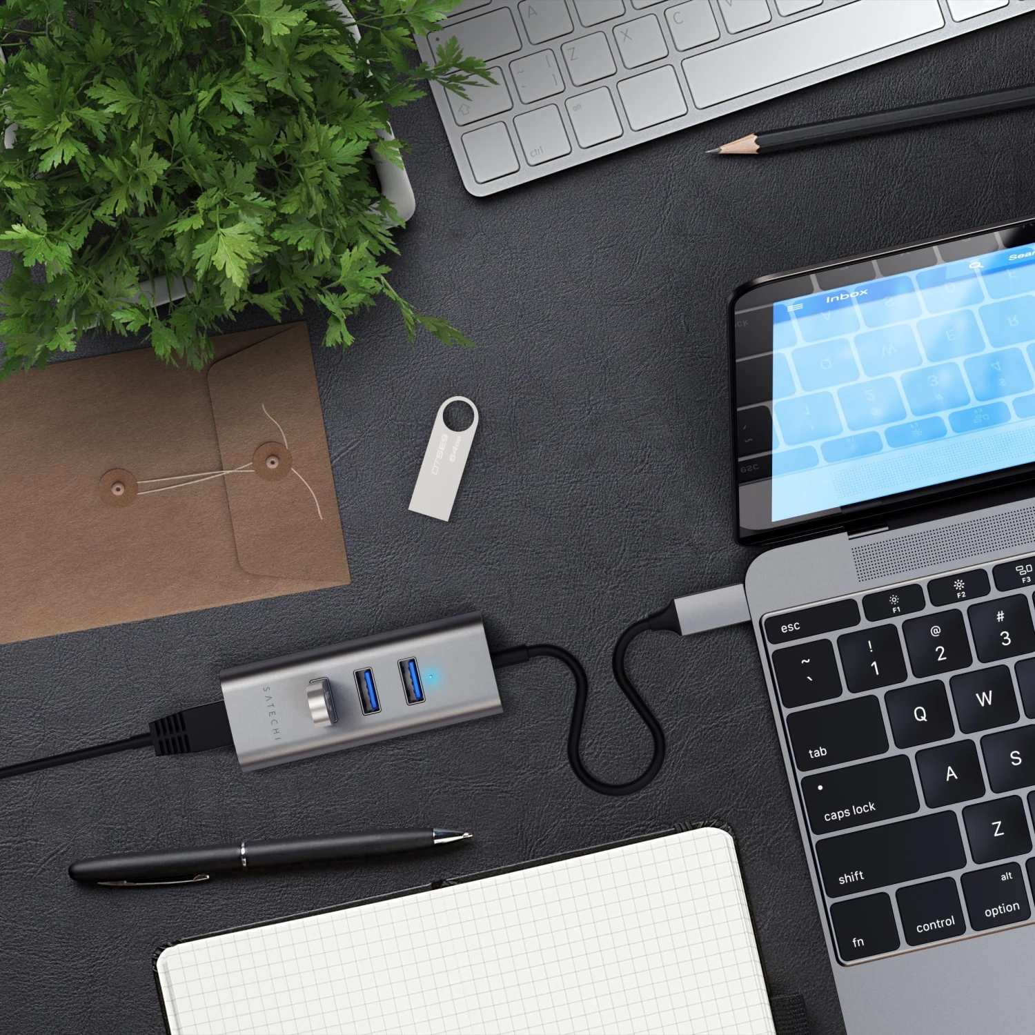 Satechi Alu USB-C Hub + Ethernet