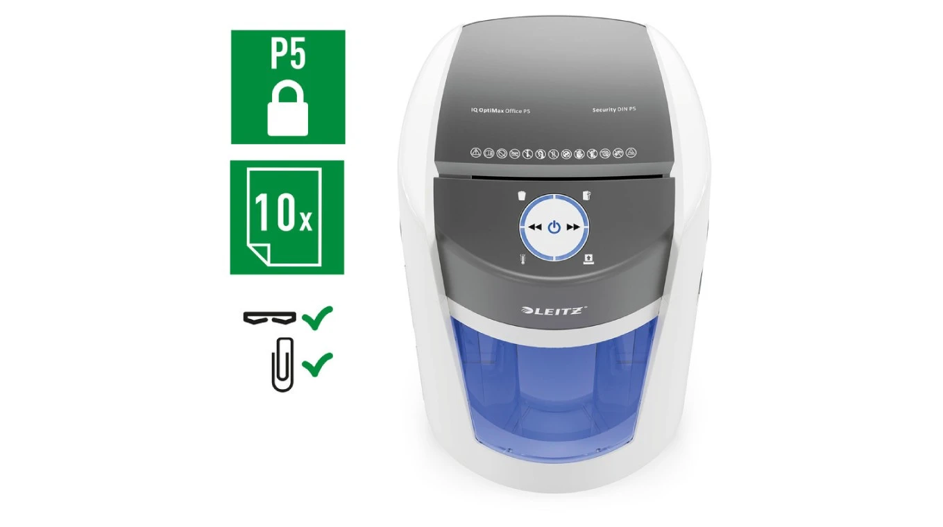 LEITZ® Destructeur de documents IQ OptiMax P-5