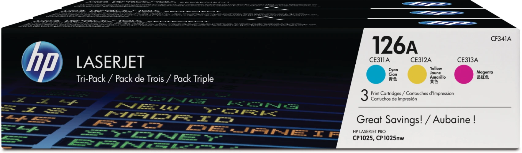 HP Toner Tri-Pack 126A CMY