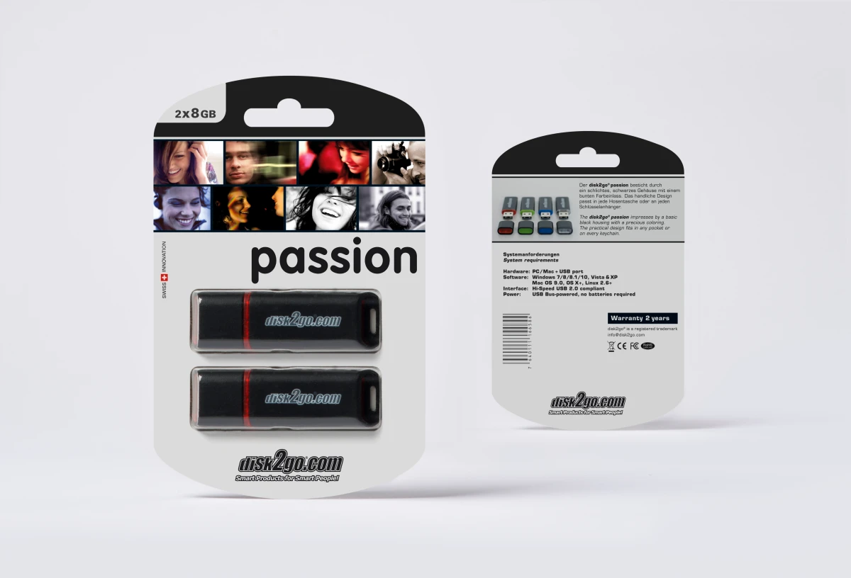 DISK2GO USB-Stick passion 2.0, 2 x 8 GB