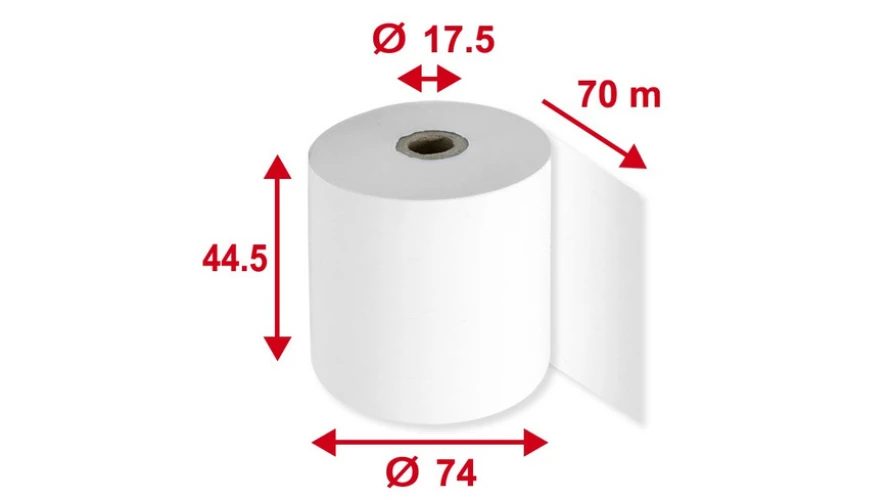 Rouleaux thermiques 44.5 mm x 70 m, 5 pièces