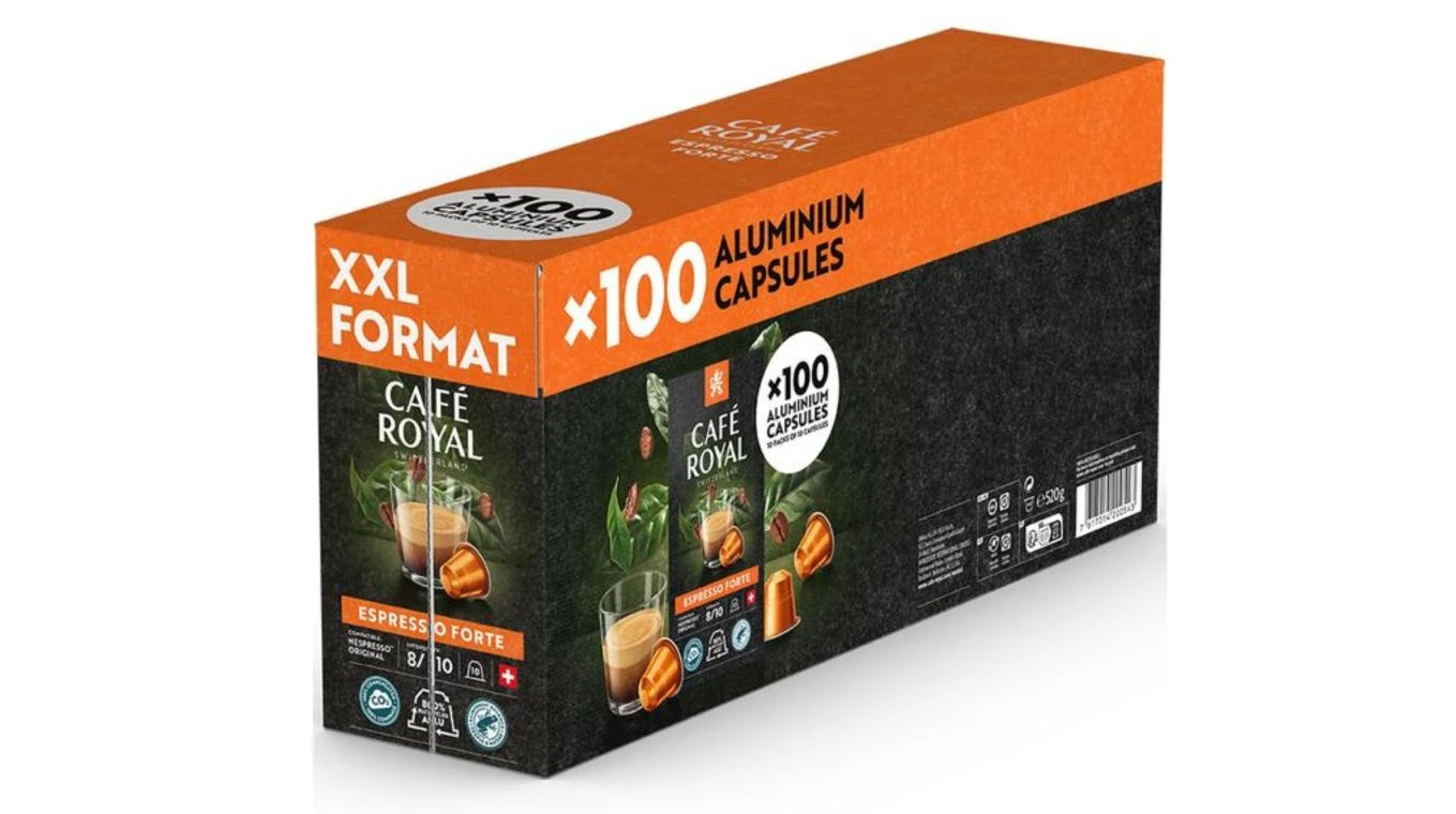 CAFÉ ROYAL Kaffeekapseln Espresso Forte 100 Stück