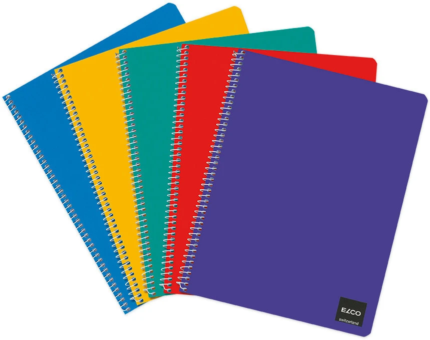 ELCO Spiralhefte A5+ mit 50 Blatt, 70g/m2,