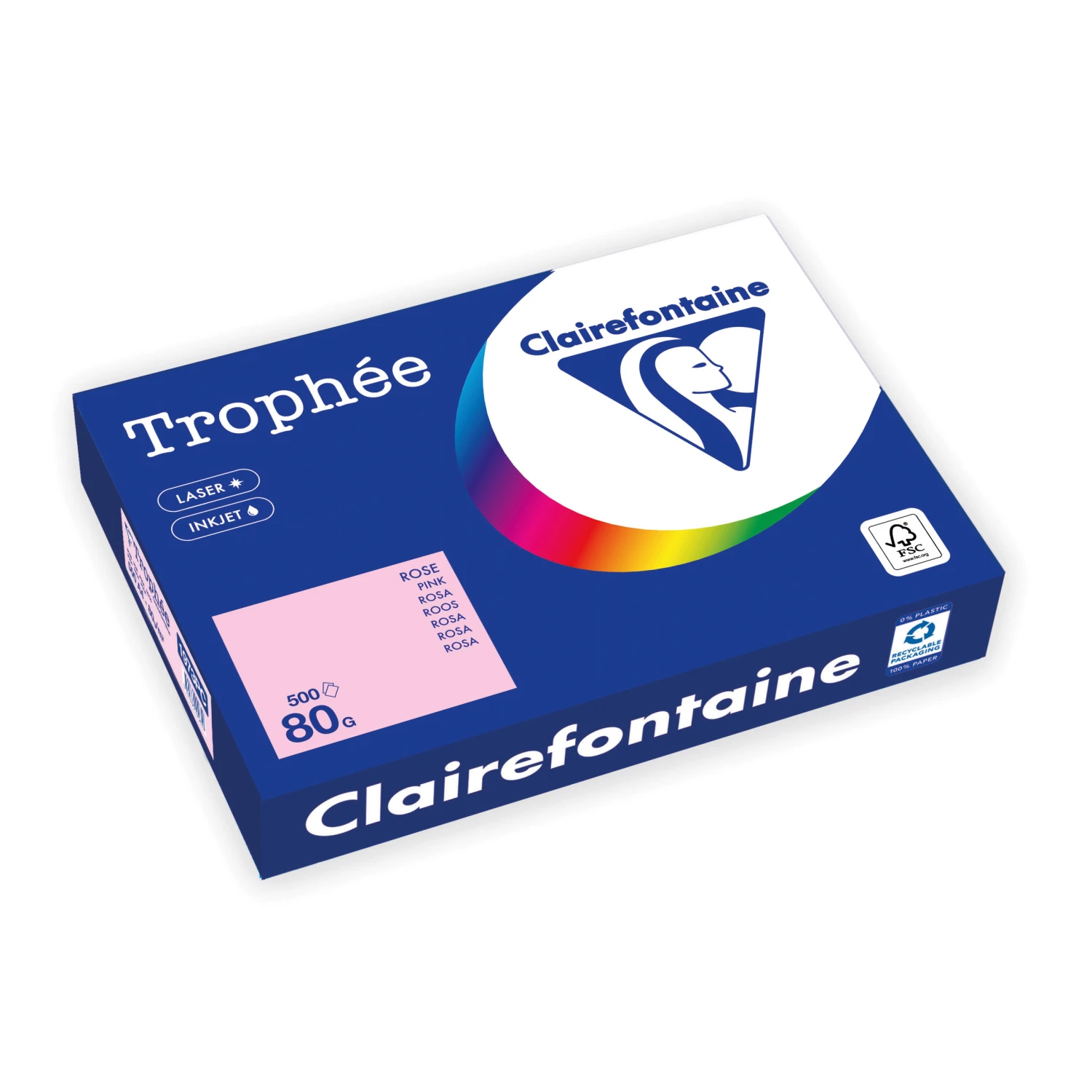 CLAIREFONTAINE Papier à copier Trophée Pastel A4, 80 g/m², 500 feuilles