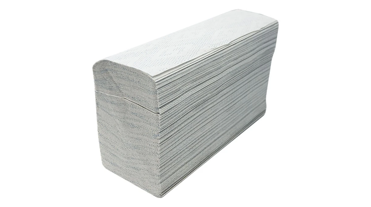 ECOGREEN Essuie-mains en papier pliage Z, 2 couches, gris clair