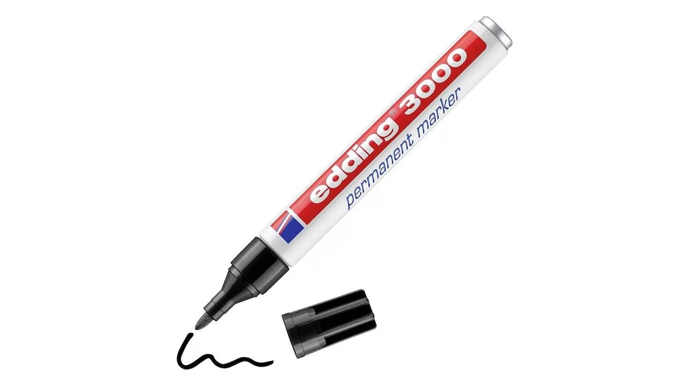 EDDING 3000 Permanent Marker - noir, 10 pcs.