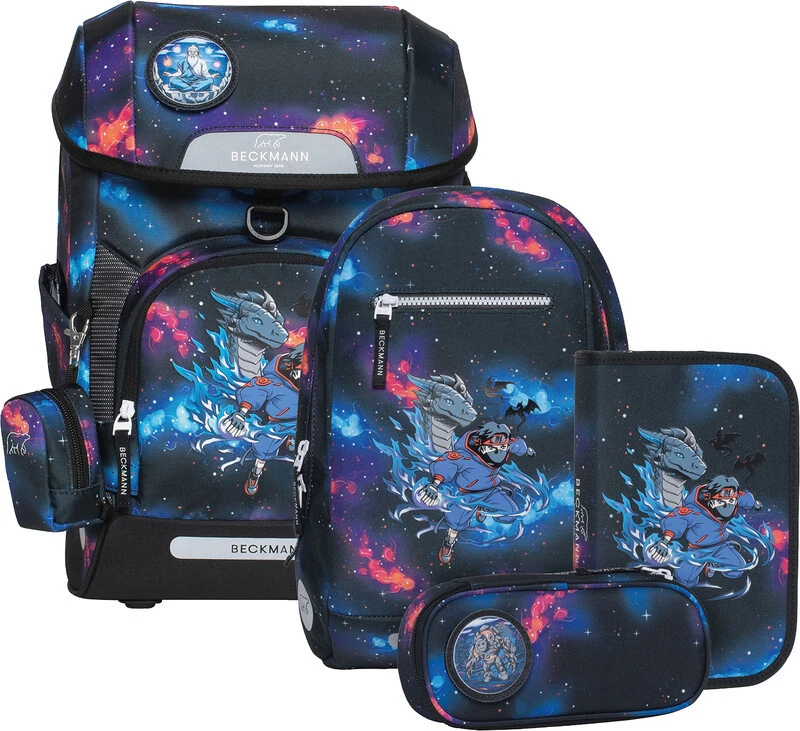 BECKMANN Schulrucksack-Set Plus Air mit Wendetasche