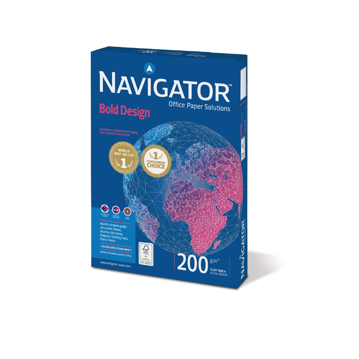 NAVIGATOR Kopierpapier Bold Design A4, 200 g/m², 150 Blatt
