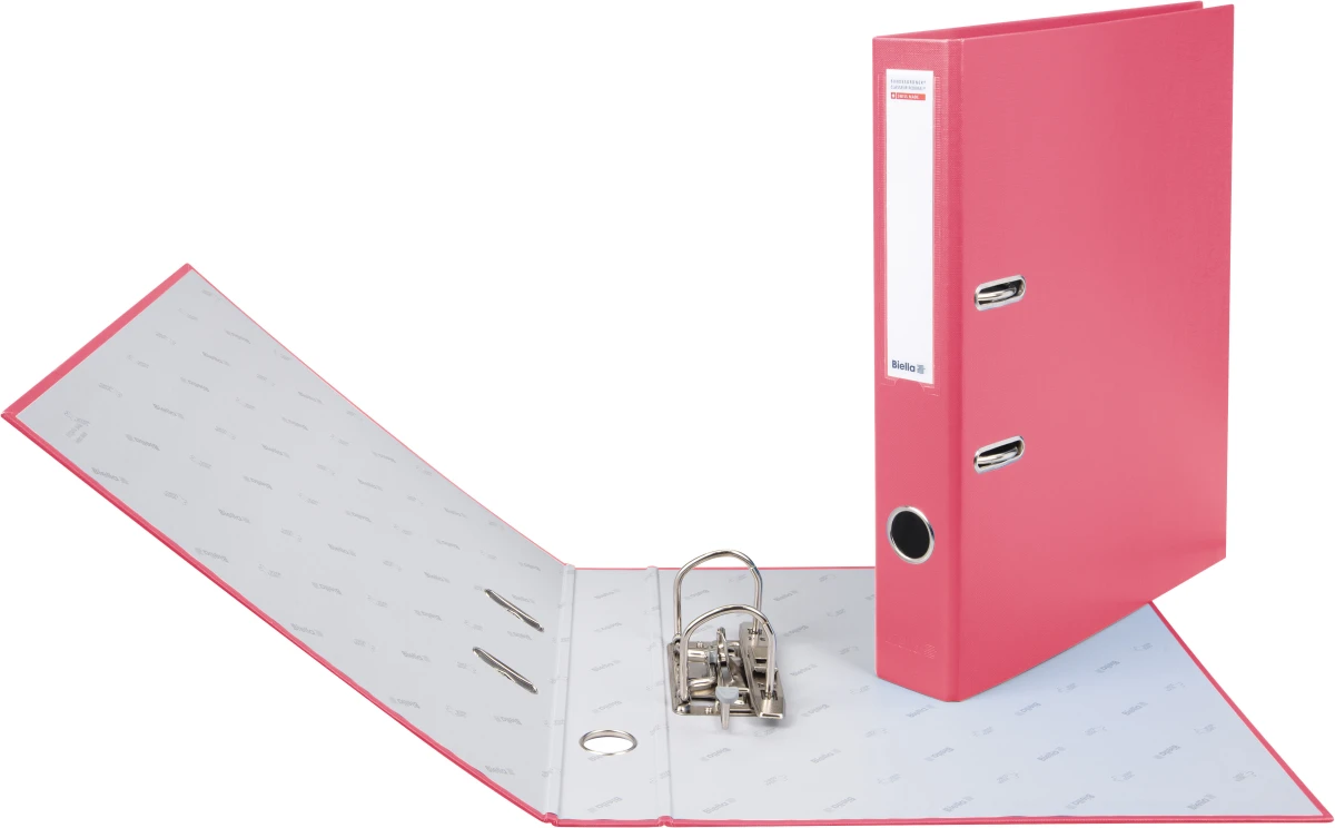 Classeur fédéral Biella, largeur de dos 4 cm, rose