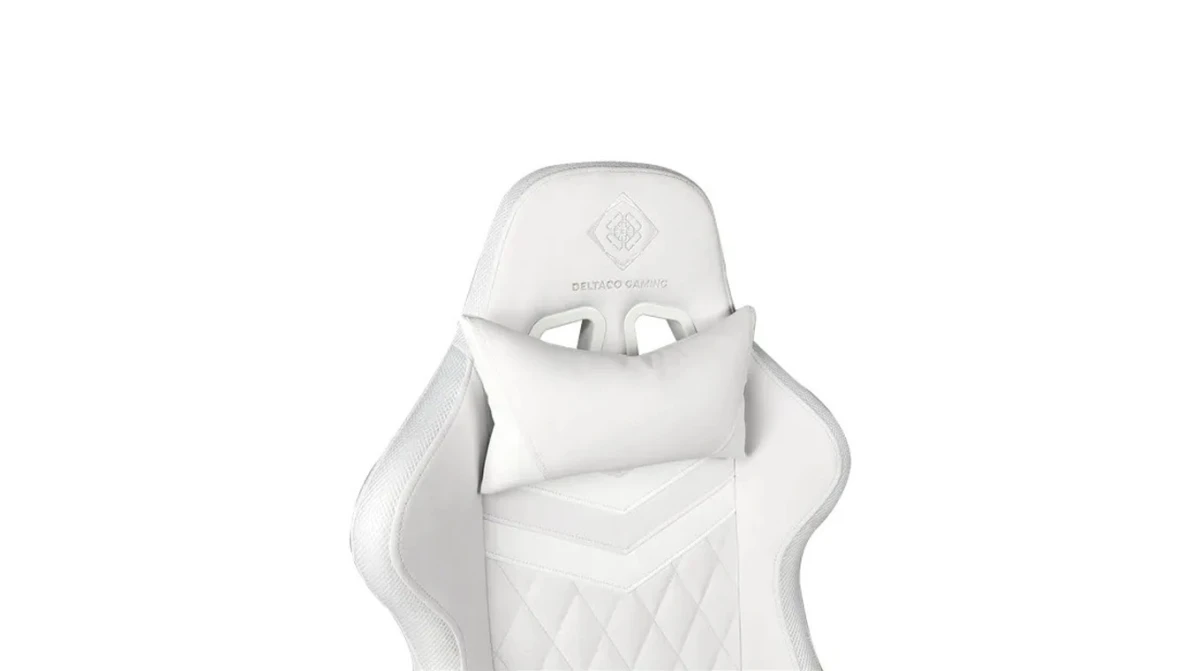 DELTACO Fauteuil gaming RGB LED blanc GAM-080-W