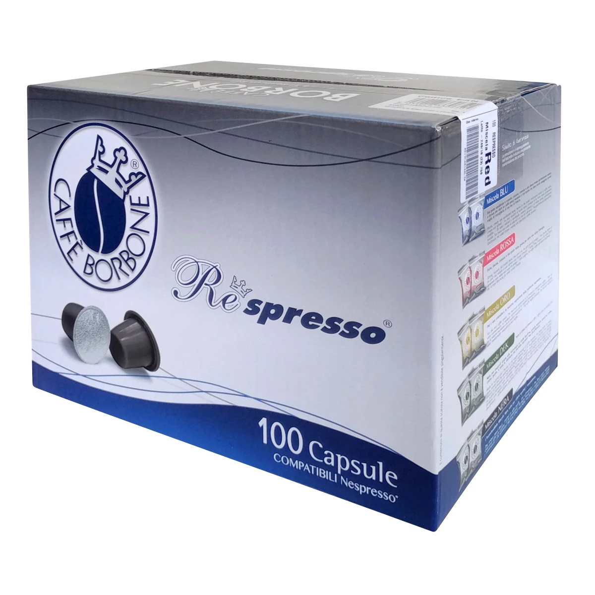BORBONE Capsules de café Respresso Miscela Rossa 100 pièces