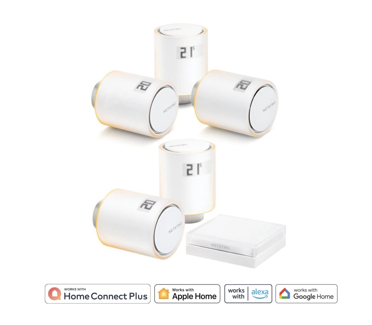 Netatmo 5x Têtes Thermostatiques intelligentes + Hub