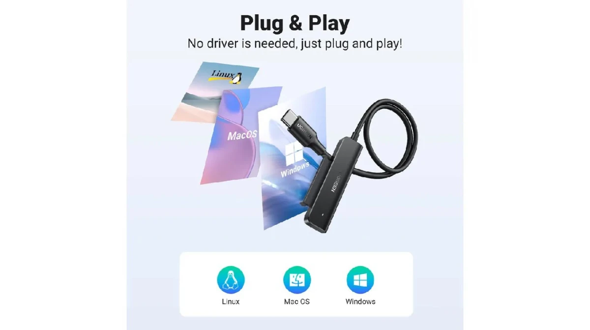 UGREEN Adaptateur USB-C 3.0 vers SATA 2.5"