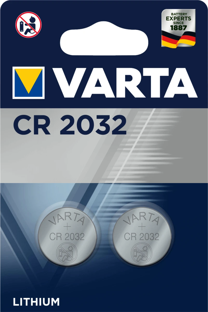 VARTA Pile bouton Lithium CR2032, 3V (2x)
