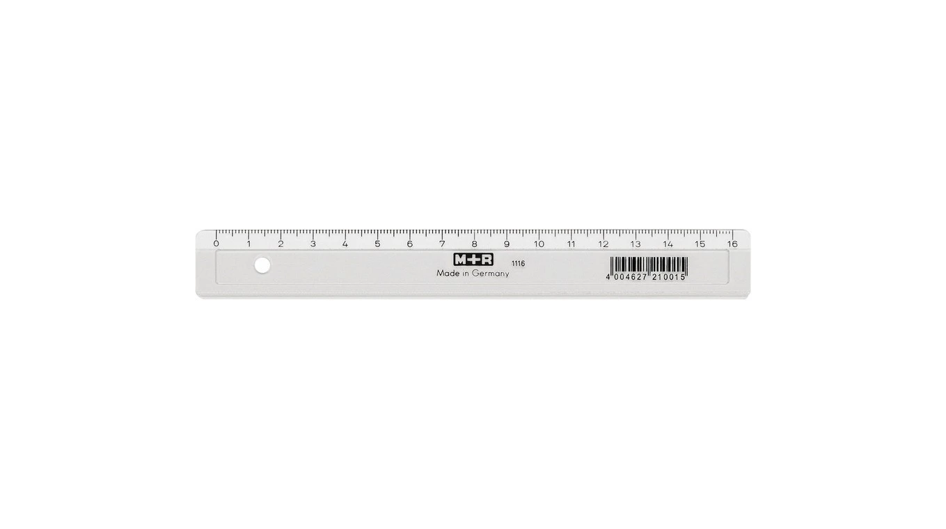 M+R Flachlineal 16cm