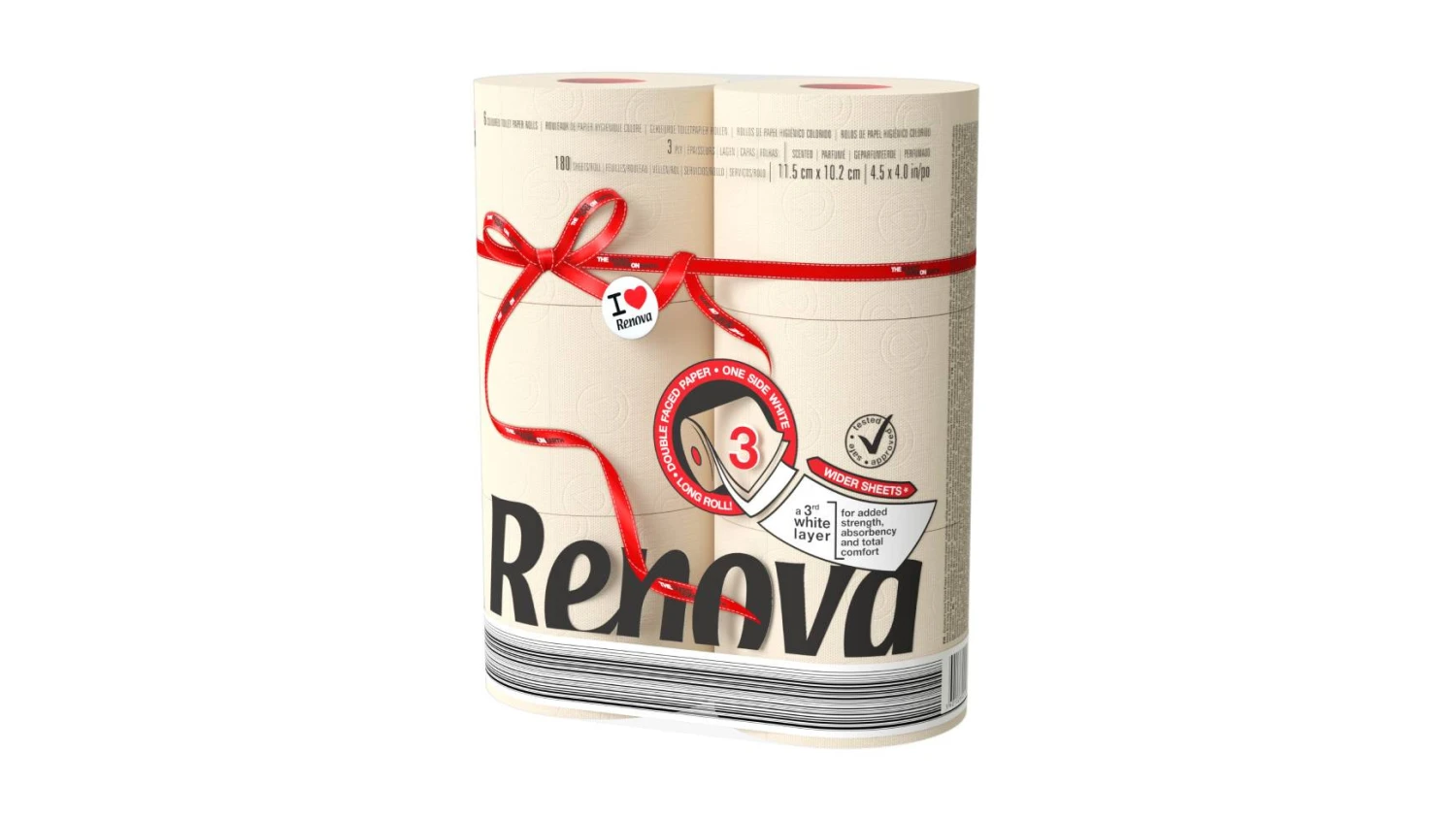 RENOVA WC-Papier 3-lagig, 6 Rollen