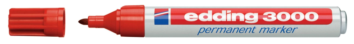Edding marqueur permanent 3000 rouge