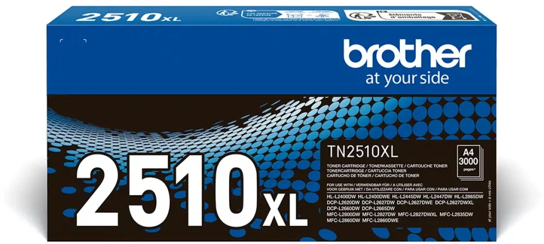 BROTHER TN2510XL Black Toner Cartridge ISO Yield up to TN2510XL
