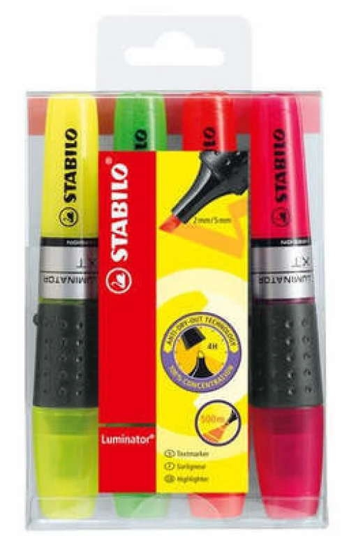 STABILO Textmarker LUMINATOR 2-5 mm - 4er Pack