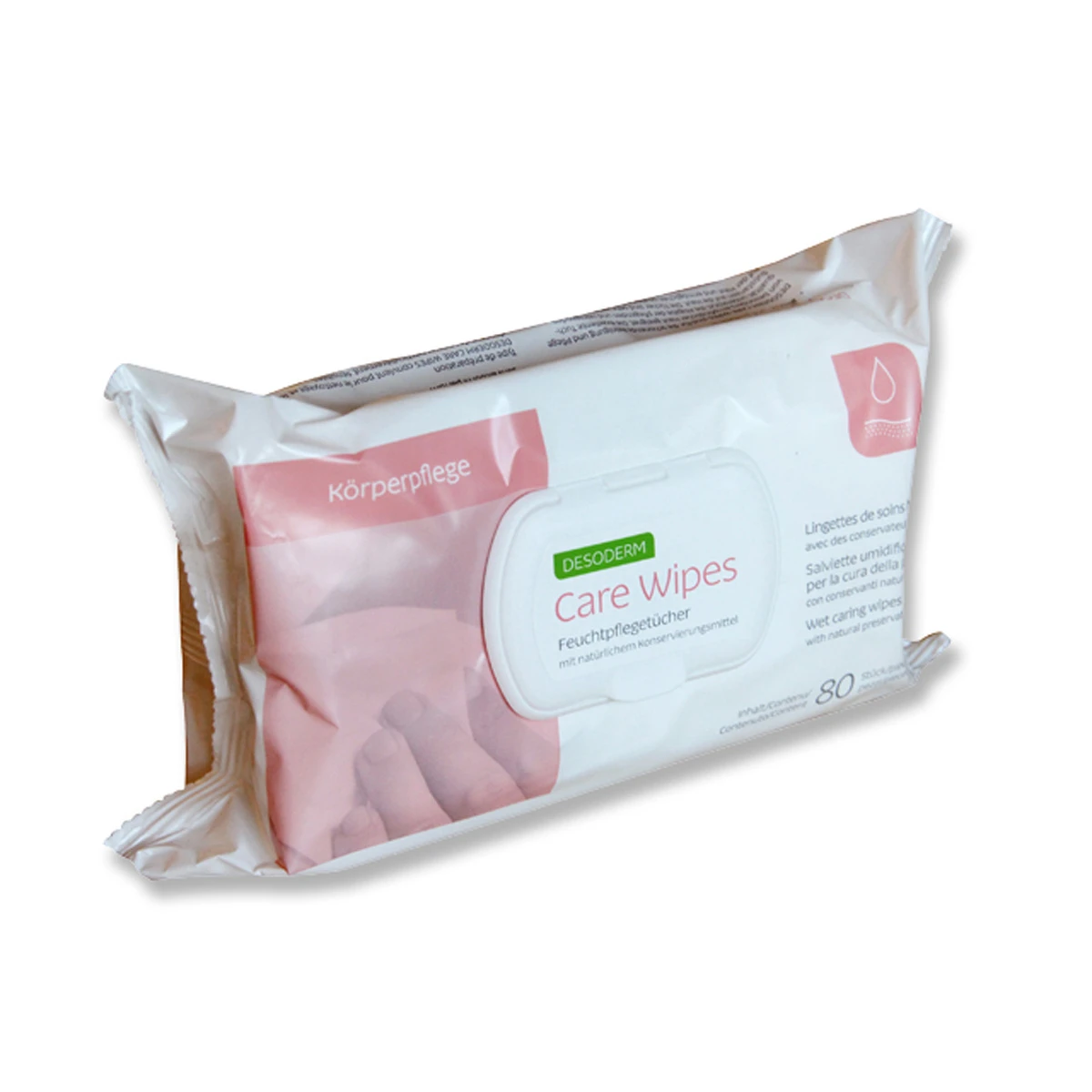 DESODERM Lingettes de soins Care Wipes 12 x 80 pièces