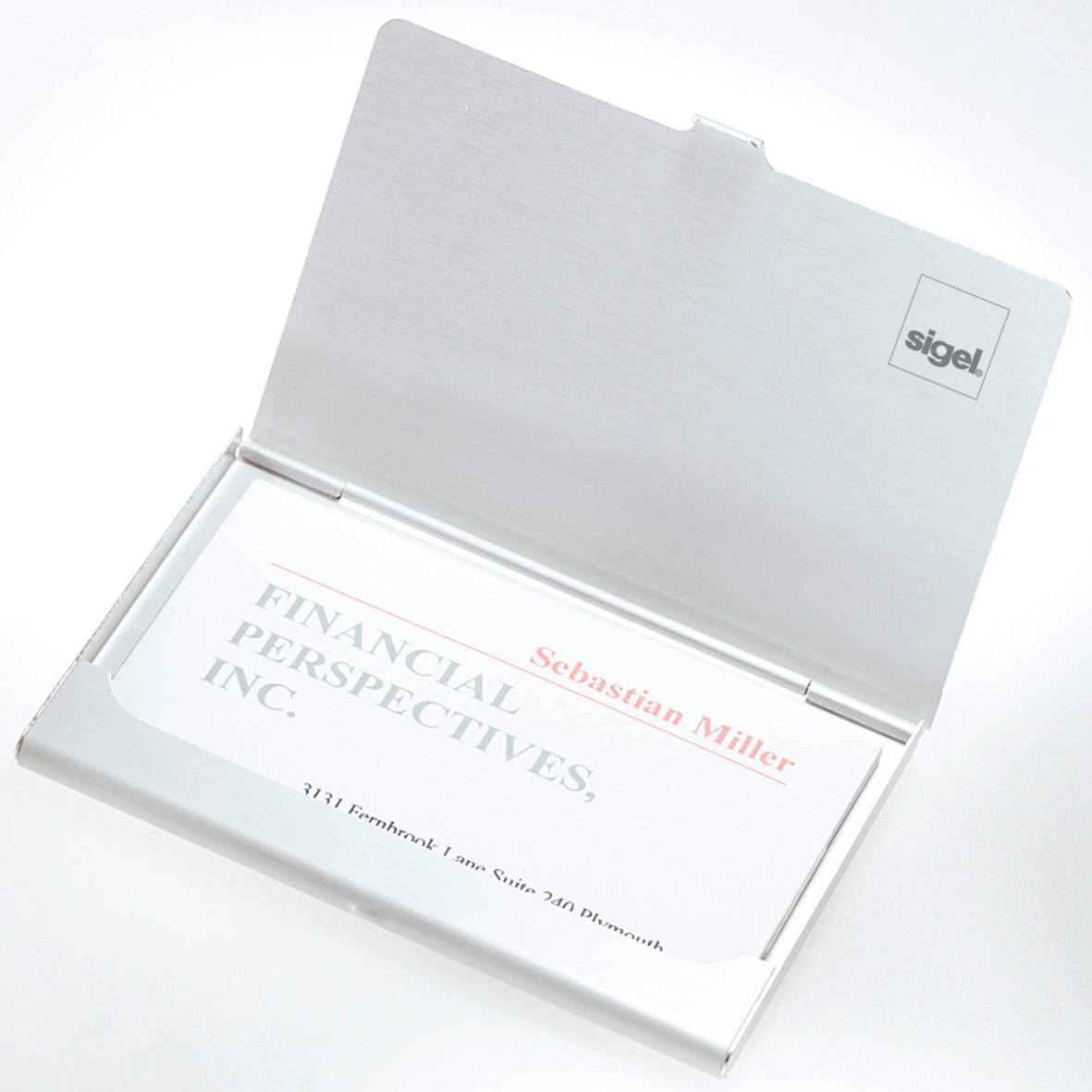 Etui pr.cartes de visite alu