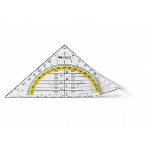 WESTCOTT Kunststoff Geodreieck 14 cm, bruchsicher