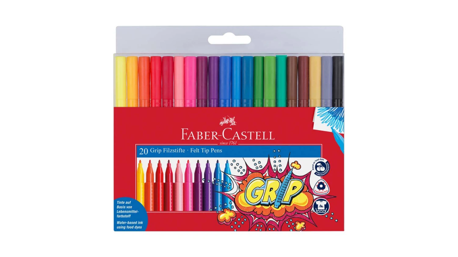 FABER-CASTELL Grip Filzstifte Colour Etui