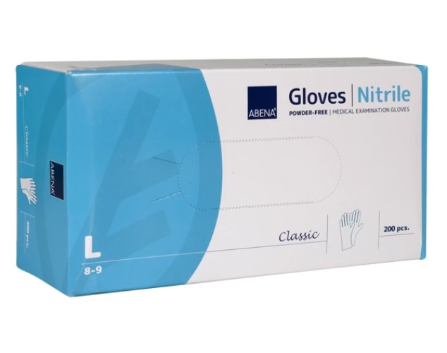 ABENA Gants en nitrile Classic taille L, 200 pièces