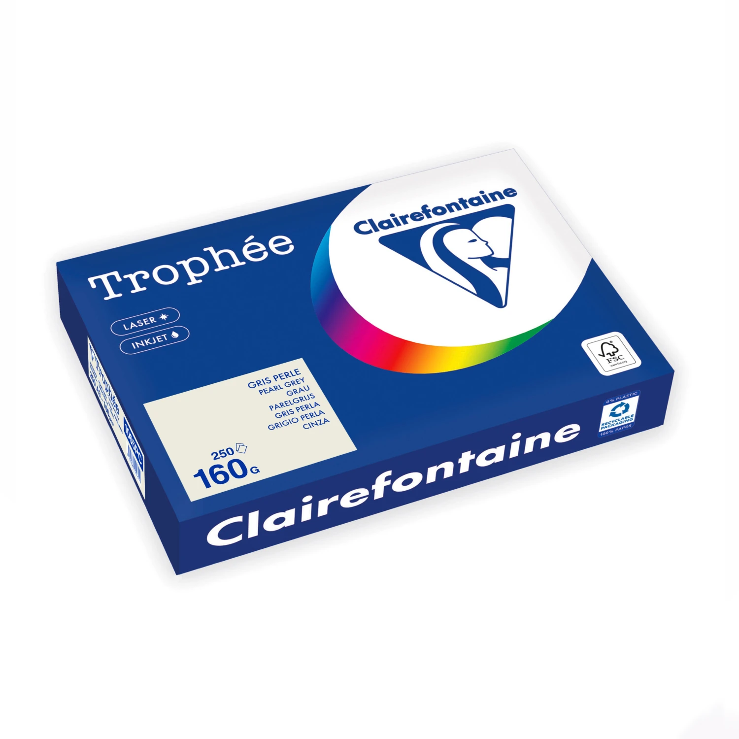 CLAIREFONTAINE Kopierpapier Trophée Pastell A3, 160 g/m², 250 Blatt