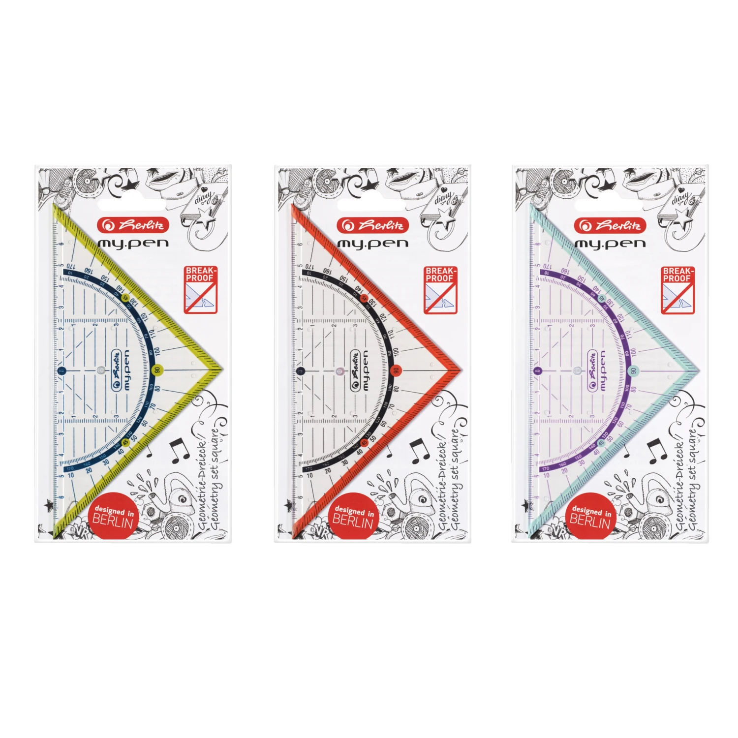 HERLITZ Geometriedreieck my.pen 14cm