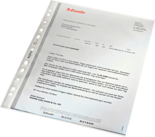 LEITZ Prospekthülle PP A4 glatt - 100 Stk.