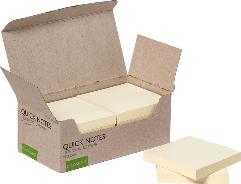 Q-CONNECT Haftnotizen Recycling 12 x 100 Blatt