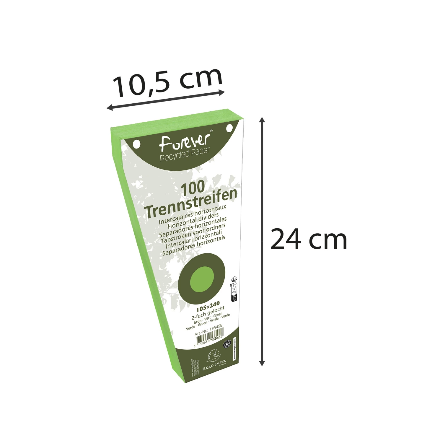EXACOMPTA Trennstreifen trapezförmig, 100 Stück