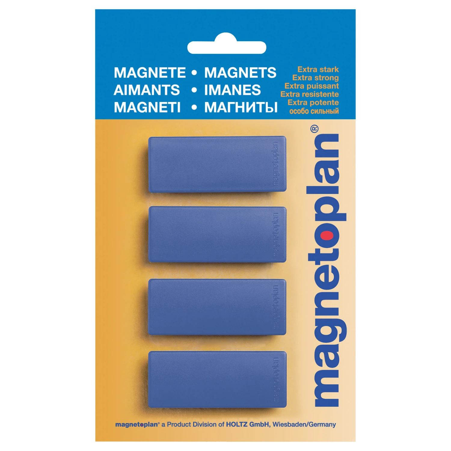 MAGNETOPLAN Aimant réctangle 4 pcs.