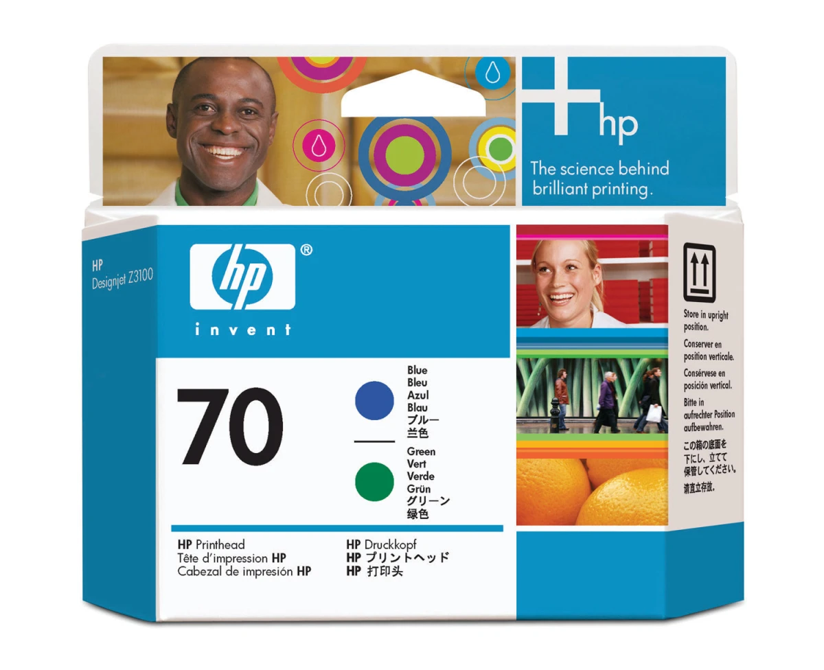 HP 70 Tête d'impression bleu/vert