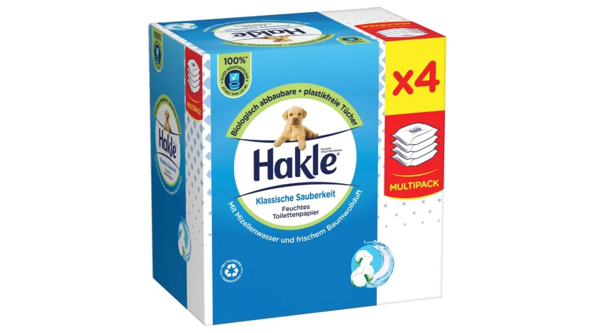 HAKLE Lingettes humide Propreté Classique 4 paquets