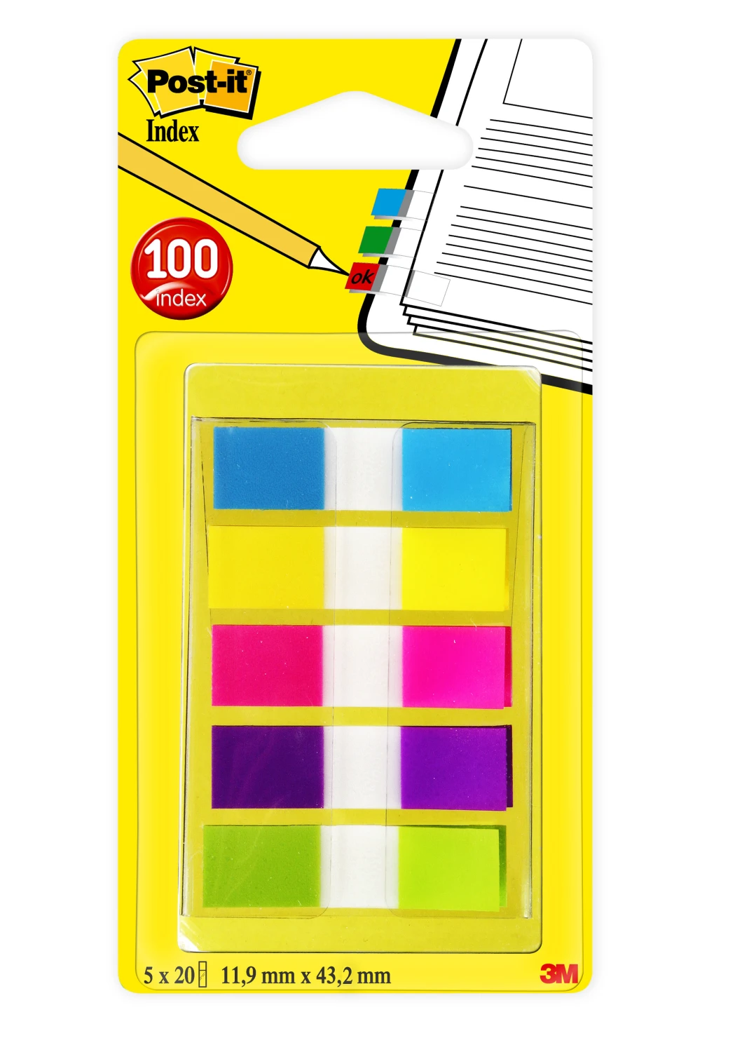 POST-IT Haftstreifen Index Mini 5 x 20 Blatt