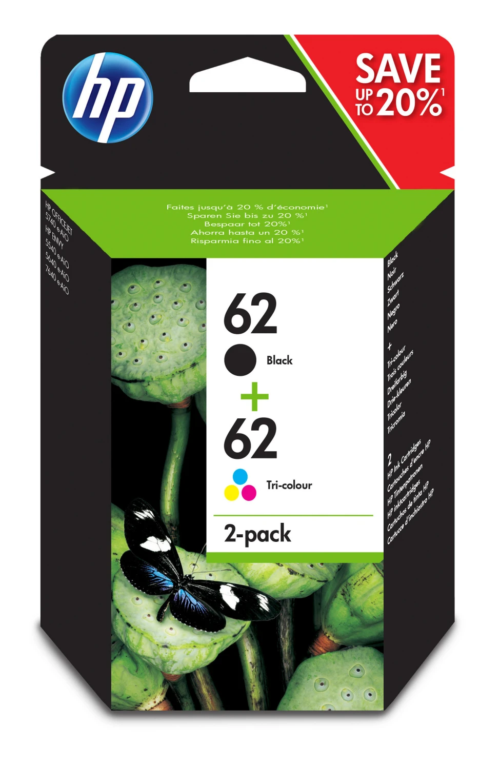 HP Combopack 62 BK/color