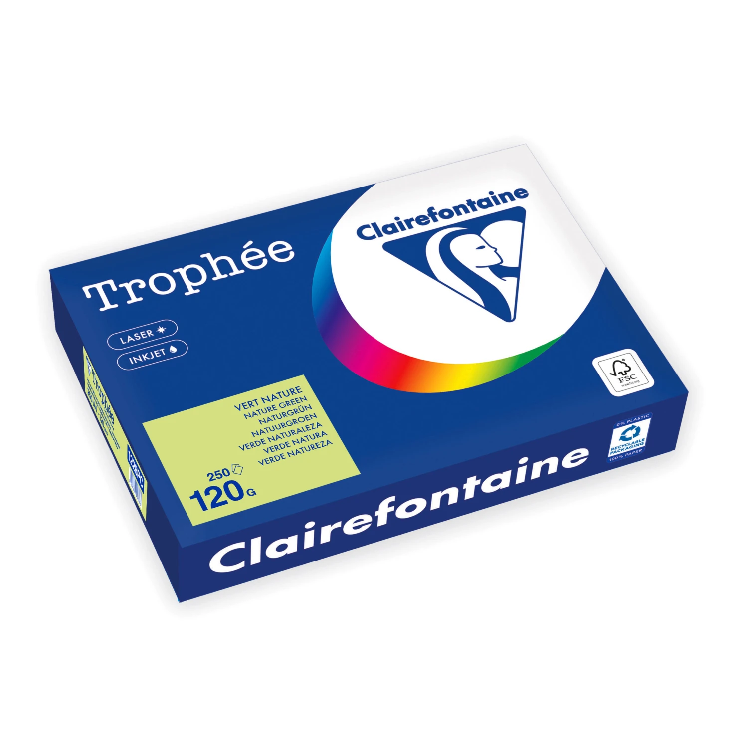 CLAIREFONTAINE Kopierpapier Trophée Pastell A4, 120 g/m², 250 Blatt