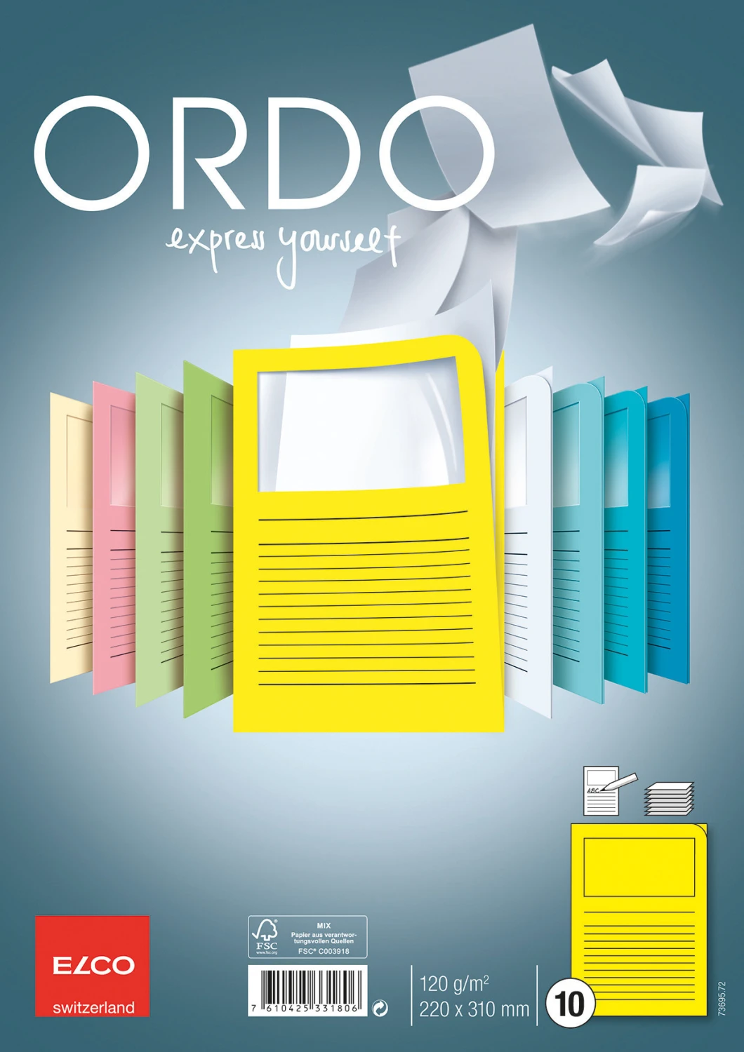 ELCO Organisationsmappen Ordo A4 mit Fenster 10 Stk.