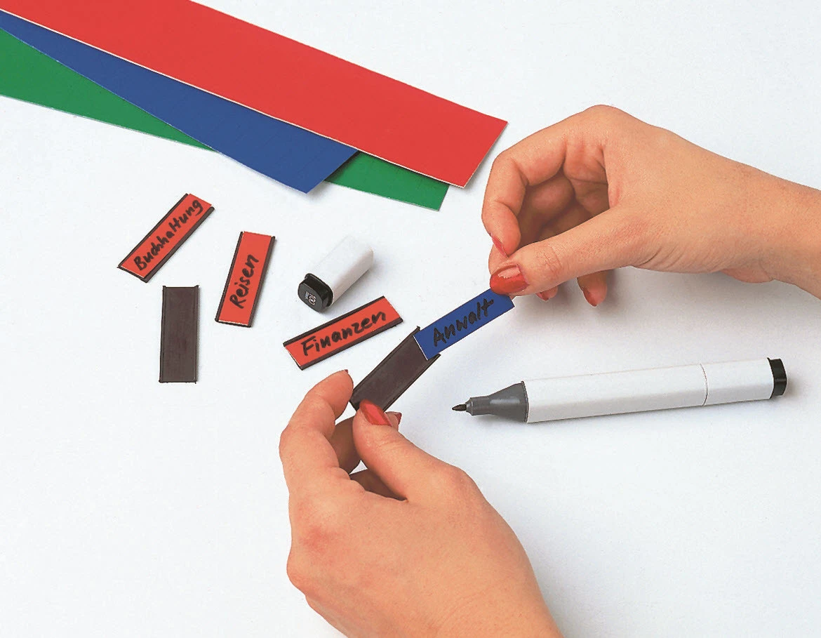 MAGNETOPLAN Ferrocard Etiquettes, 60 x 15 mm, 115 pcs.
