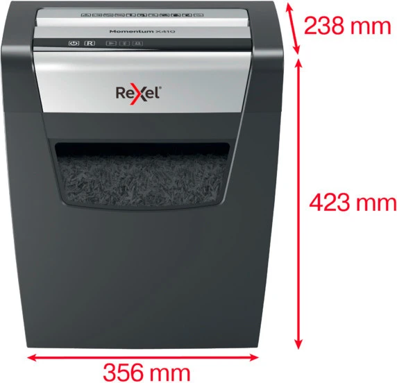 REXEL Destructeur documents Momentum X410, P-4, 23lt