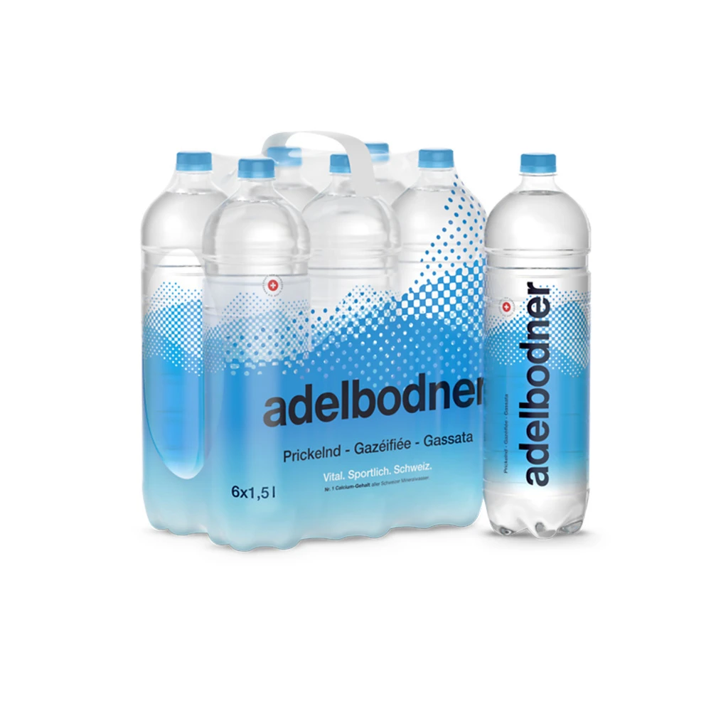 ADELBODNER Eau pétillante 6 x 1.5 litres